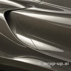 Inozetek Vinyl MSG2905 Gloss Metallic Aluminum Grey vinyl wrap color sample