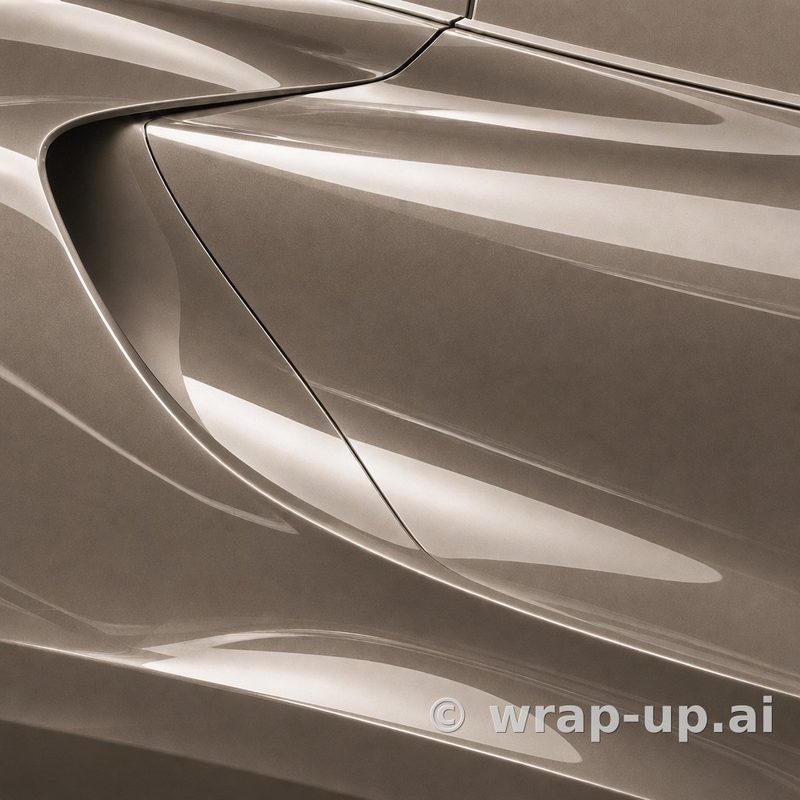 Inozetek Vinyl MSG2908 Gloss Liquid Metallic Champagne vinyl wrap color sample