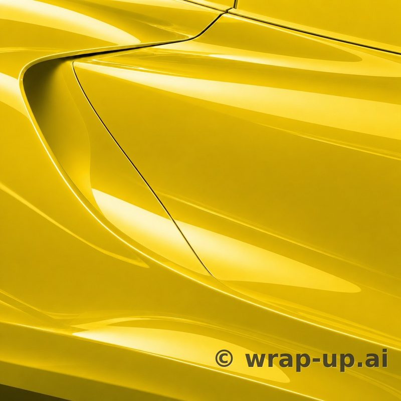 Inozetek Vinyl SG010 Gloss CITRUS YELLOW vinyl wrap color sample