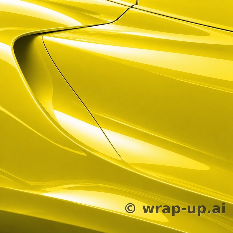 Inozetek Vinyl SG734 Gloss RACING YELLOW vinyl wrap color sample