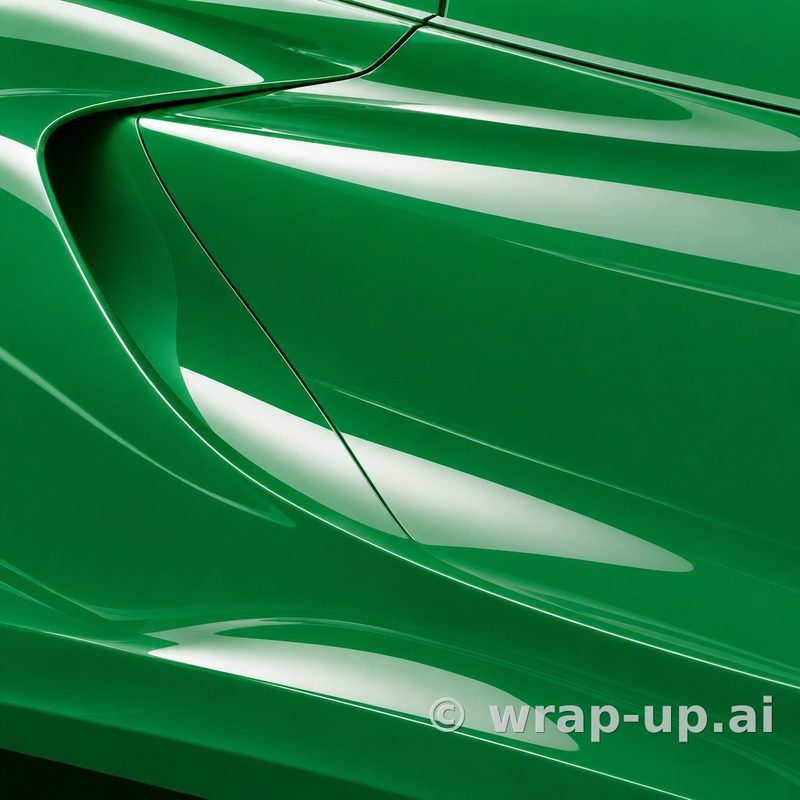 Inozetek Vinyl SG7001 Gloss SIGNAL GREEN vinyl wrap color sample
