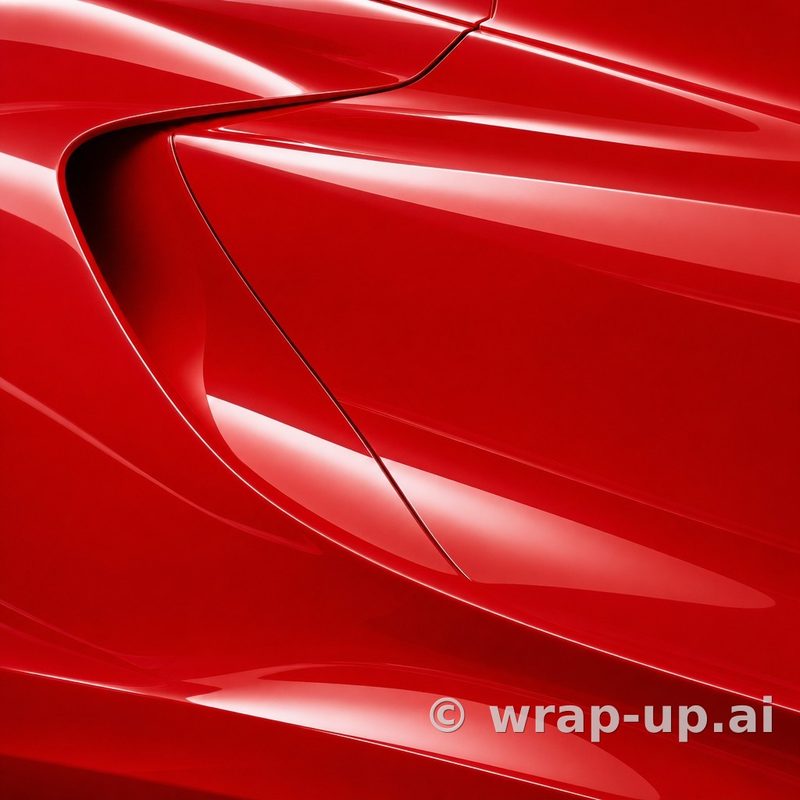 Orafol 970RA 031G glossy red vinyl wrap color sample