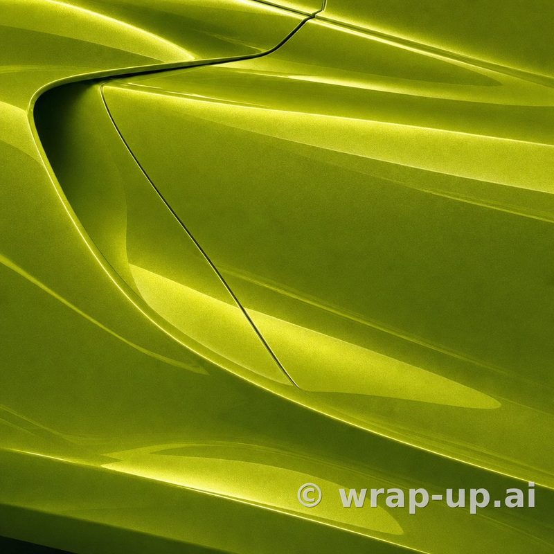 Orafol 970RA 183G glossy sparkling citrus fury vinyl wrap color sample