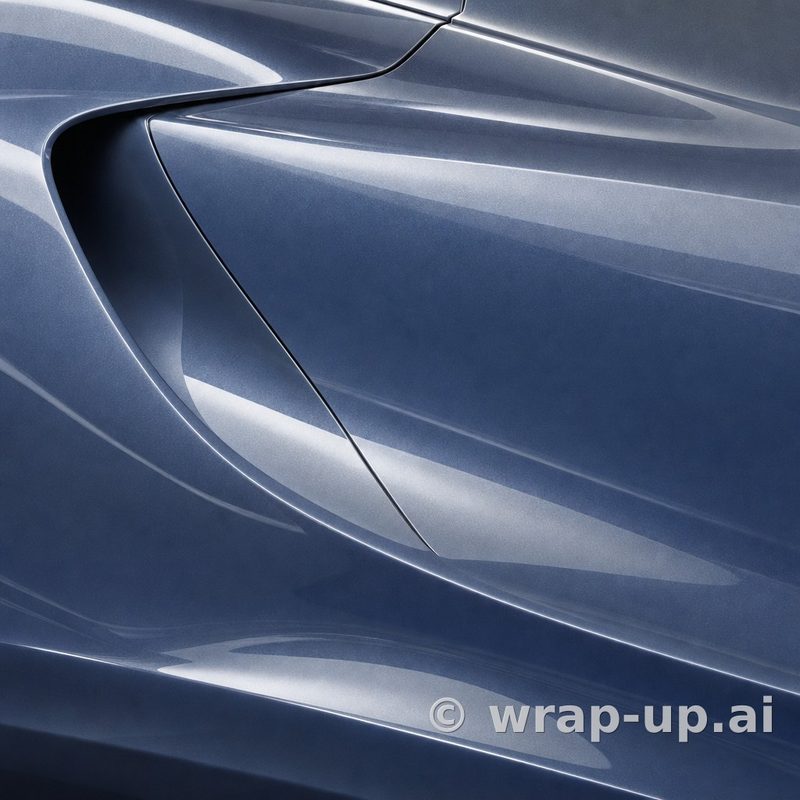 Orafol 970RA 192M Glossy Deep Blue Metallic vinyl wrap color sample