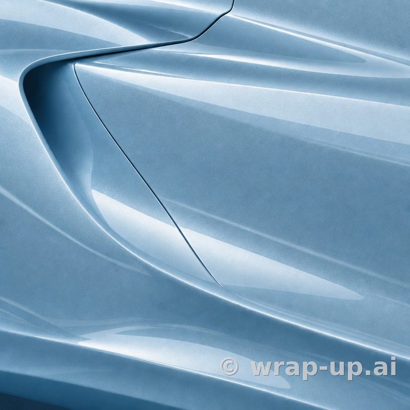 Orafol 970RA 195G glossy dove blue metallic vinyl wrap color sample