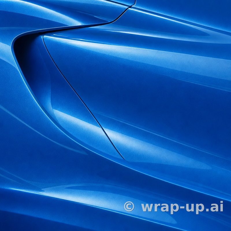 Orafol 970RA 196G glossy night blue metallic vinyl wrap color sample