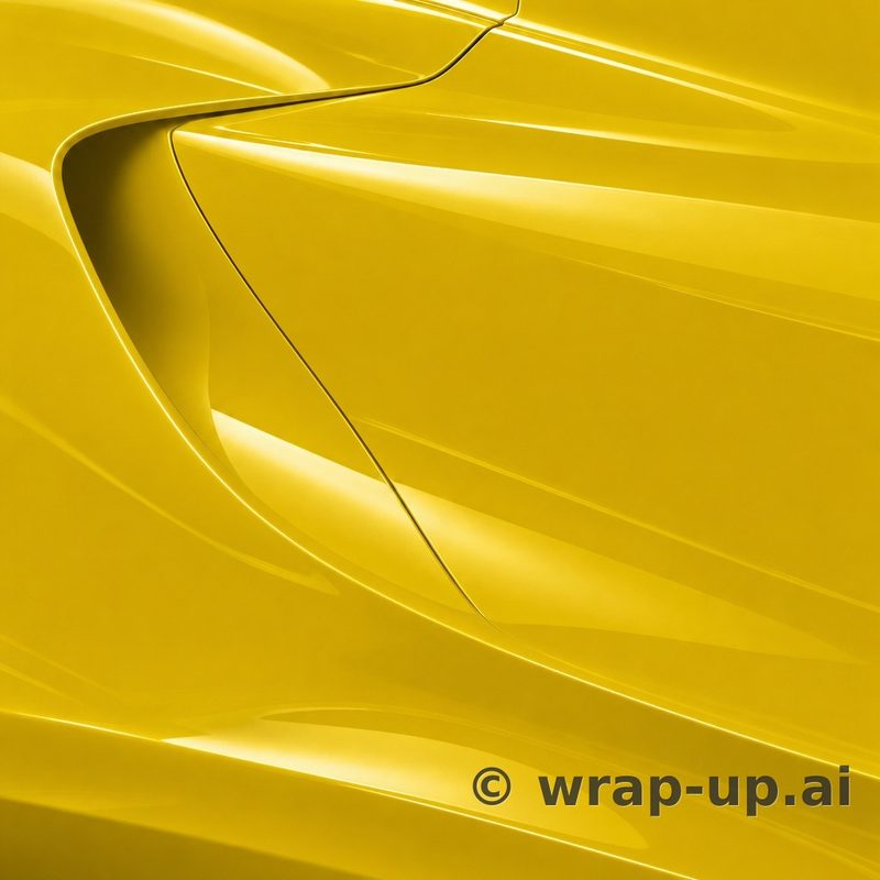 Orafol 970RA 201G glossy crocus yellow vinyl wrap color sample