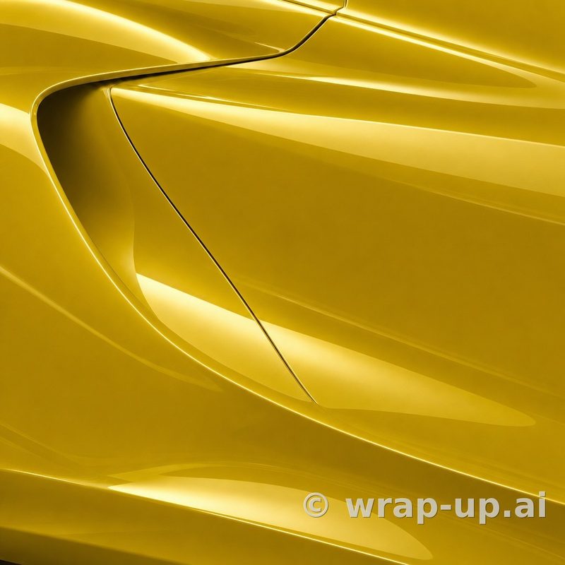 Orafol 970RA 256G glossy cargo yellow vinyl wrap color sample