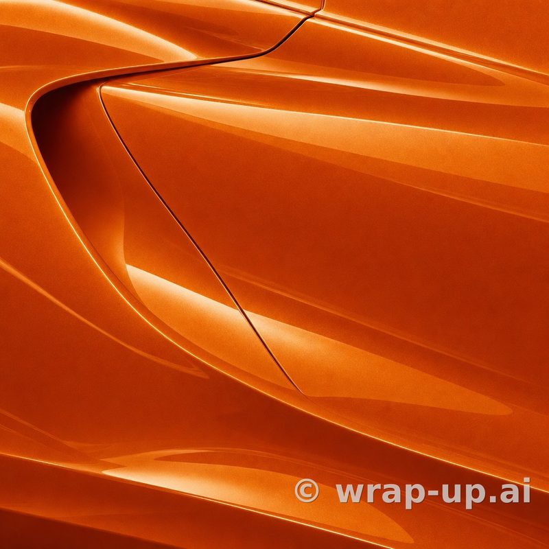 Orafol 970RA 300G glossy Mandarin vinyl wrap color sample