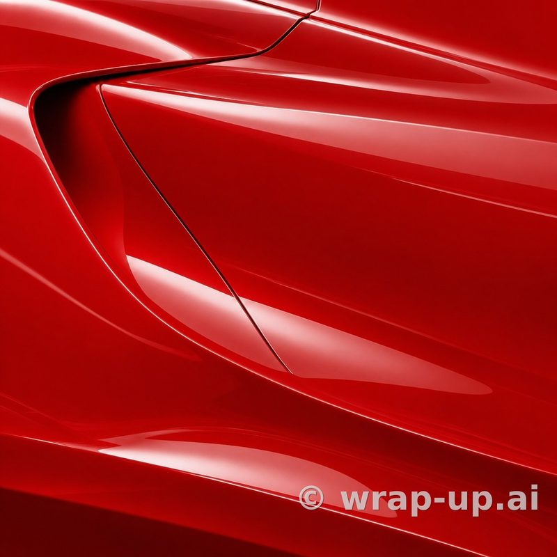 Orafol 970RA 305G glossy geranium red vinyl wrap color sample