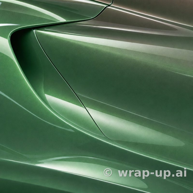 Orafol 970RA 317G glossy avocado vinyl wrap color sample