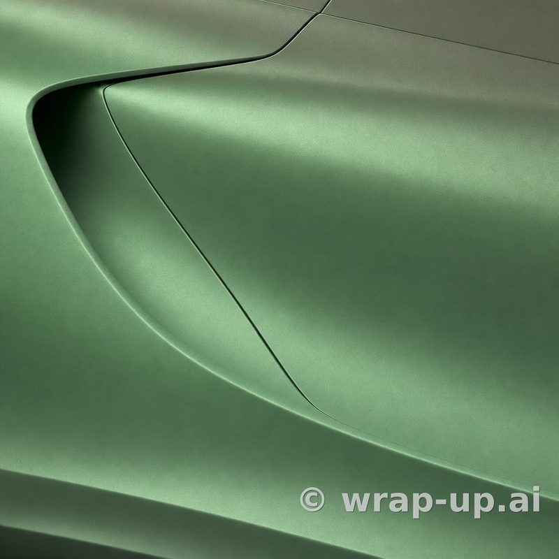Orafol 970RA 317M Matte Avocado vinyl wrap color sample