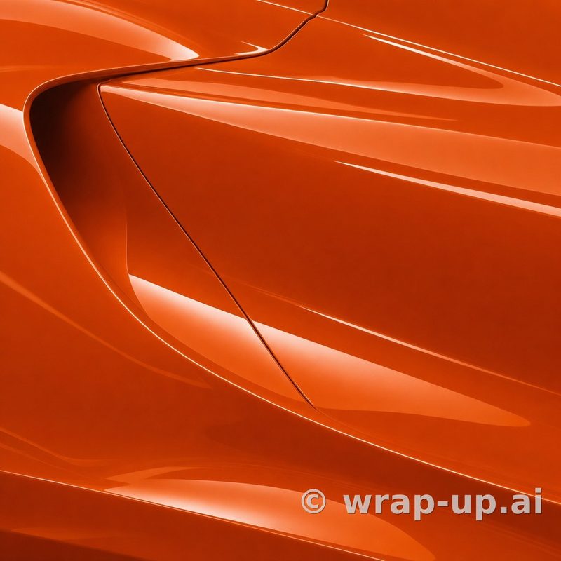Orafol 970RA 351G Glossy Munich Municipal Orange vinyl wrap color sample
