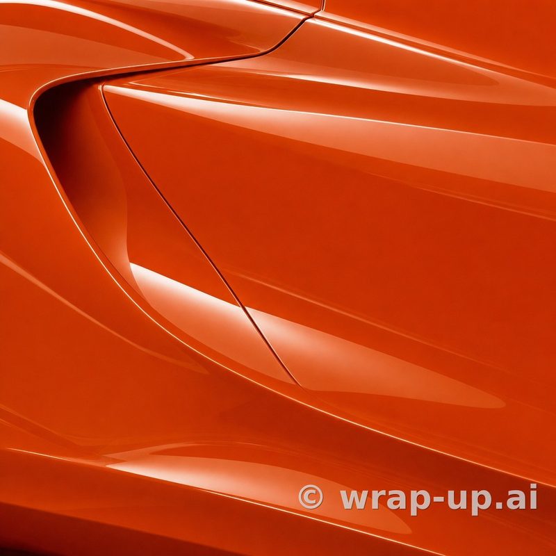 Orafol 970RA 363G Glossy Daggi Orange vinyl wrap color sample