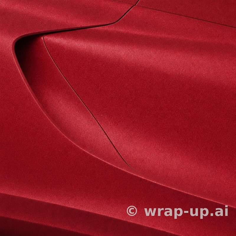 Orafol 970RA 368M Matte Dark Red Metallic vinyl wrap color sample