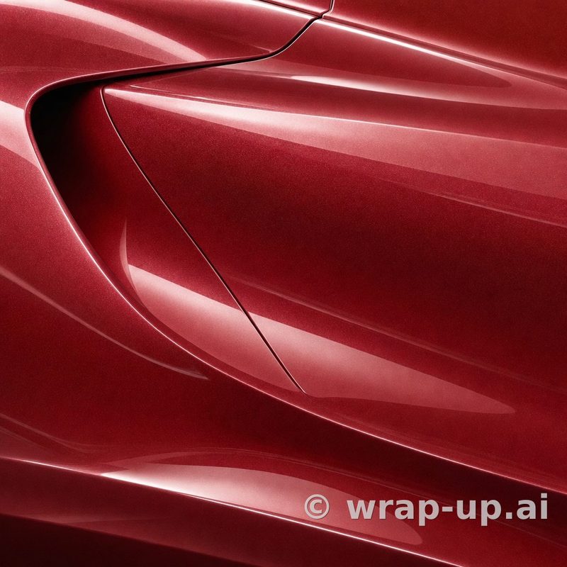 Orafol 970RA 369G Glossy Red Brown Metallic vinyl wrap color sample