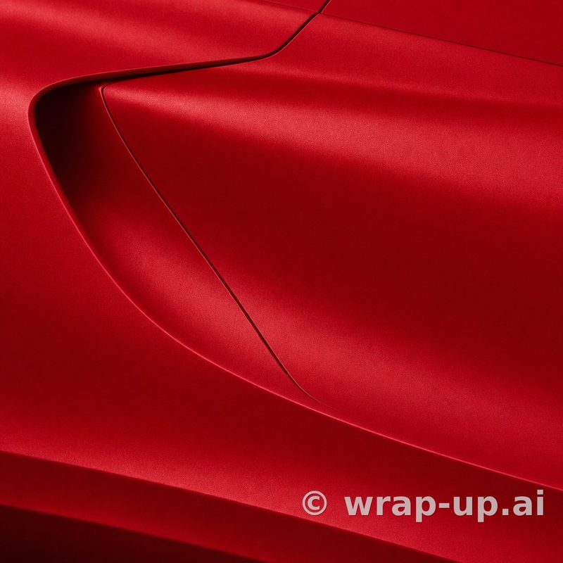 Orafol 970RA 372M Matte Imperial Red Pearl vinyl wrap color sample
