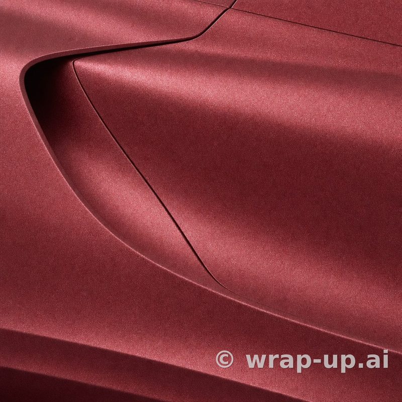 Orafol 970RA 369M Matte Red Brown Metallic vinyl wrap color sample
