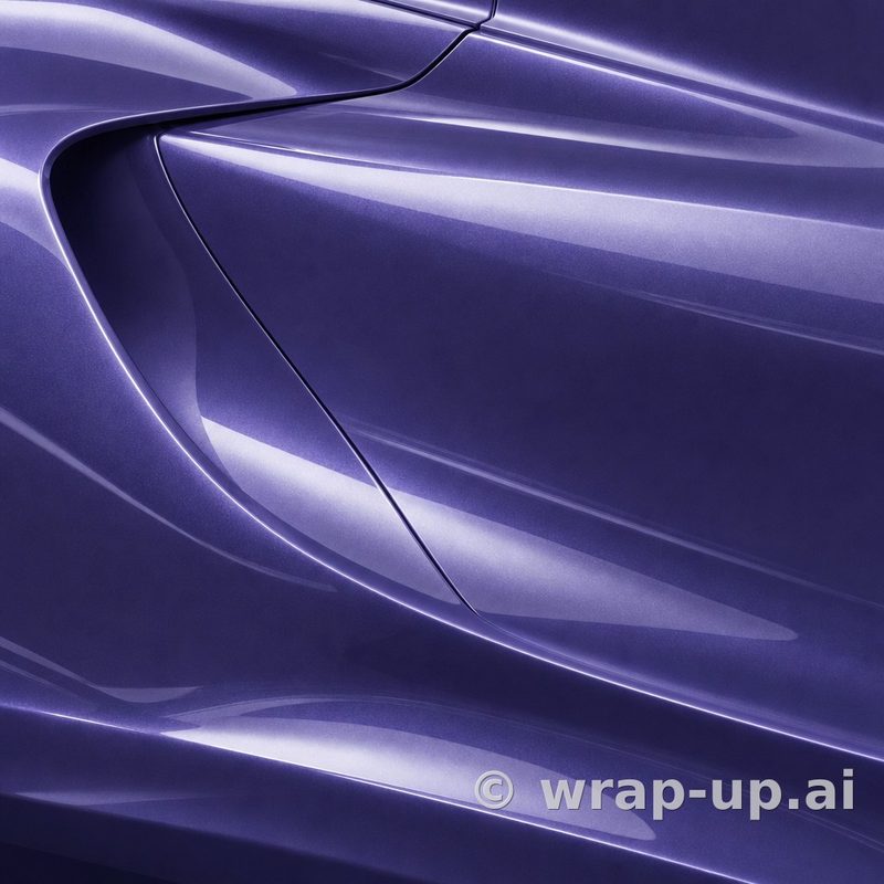 Orafol 970RA 406G Glossy Violet Metallic vinyl wrap color sample