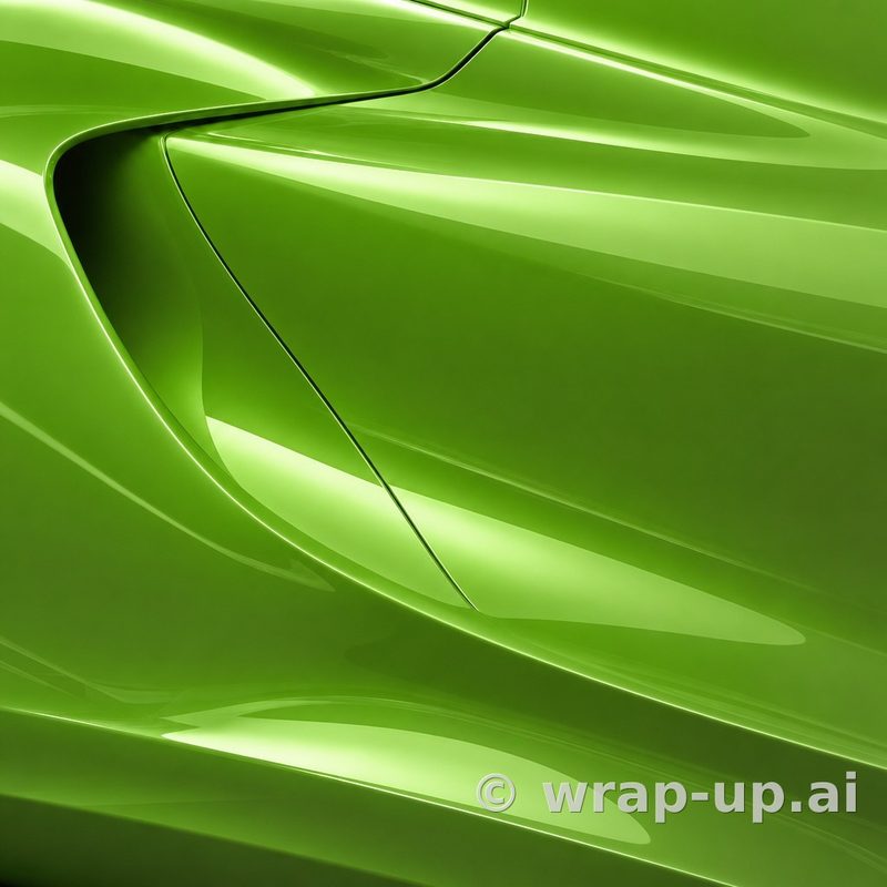 Orafol 970RA 464G Glossy Lawn Green vinyl wrap color sample