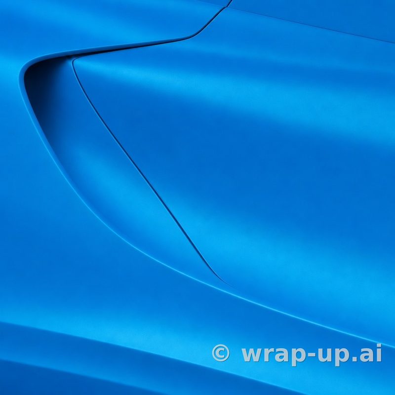 Orafol 970RA 547M Matte Fjord Blue vinyl wrap color sample