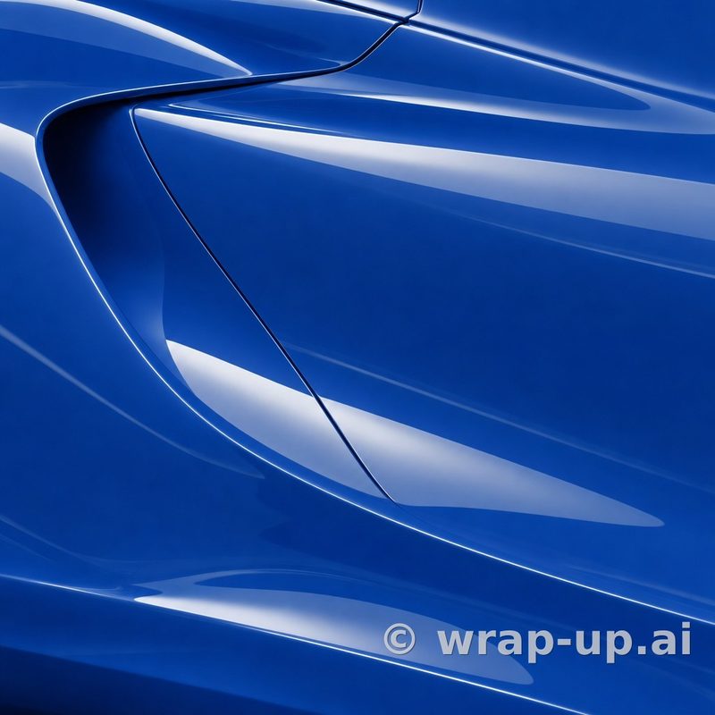 Orafol 970RA 572G Glossy Police Blue vinyl wrap color sample
