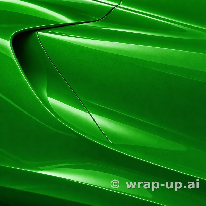 Orafol 970RA 602G Glossy Grass Green vinyl wrap color sample