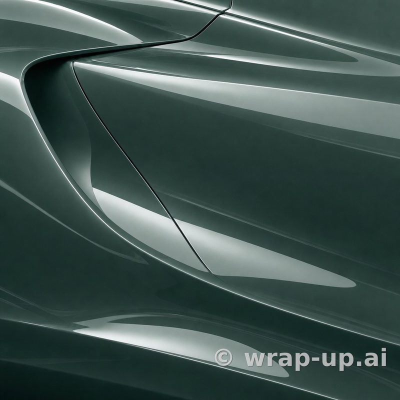 Orafol 970RA 622G Glossy Fir Tree Green vinyl wrap color sample