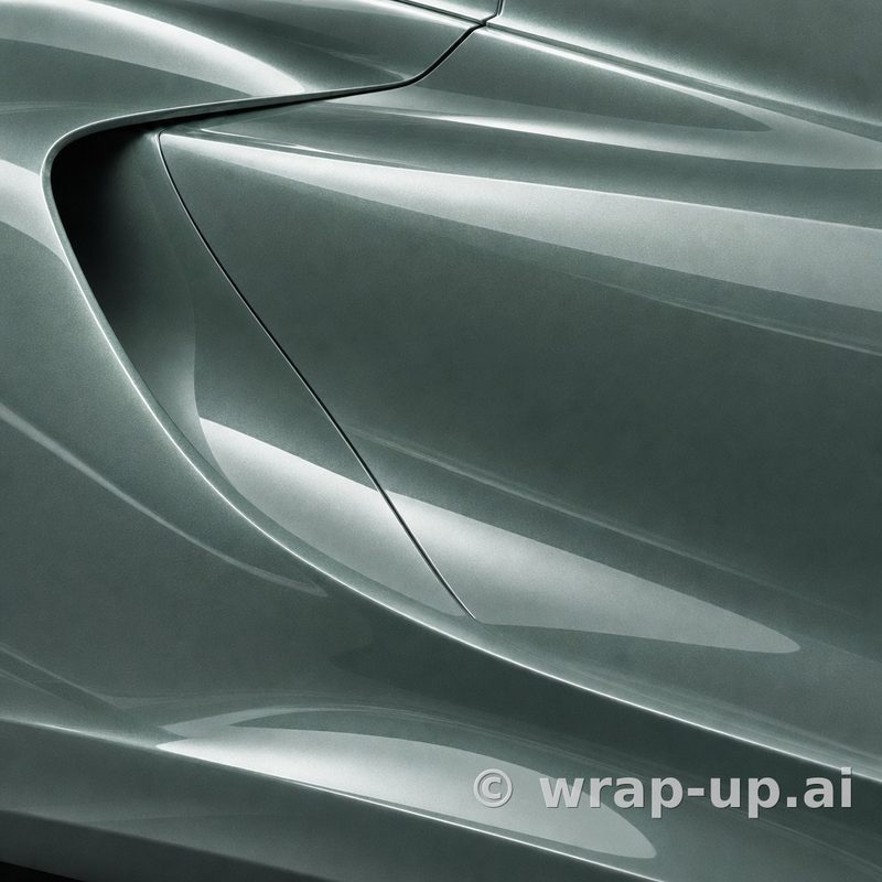 Orafol 970RA 677G Glossy Fir Tree Green Metallic vinyl wrap color sample