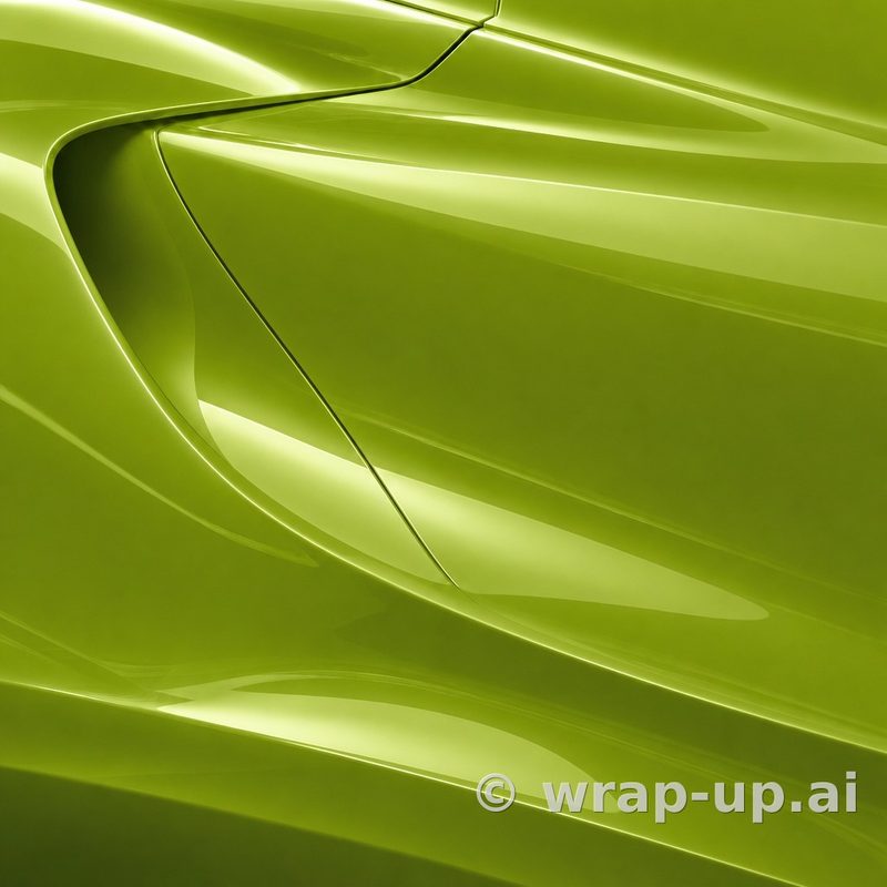 Orafol 970RA 688G Glossy Algae Green vinyl wrap color sample