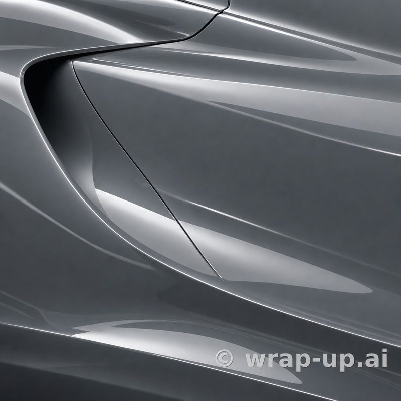 Orafol 970RA 795G Glossy Steel vinyl wrap color sample