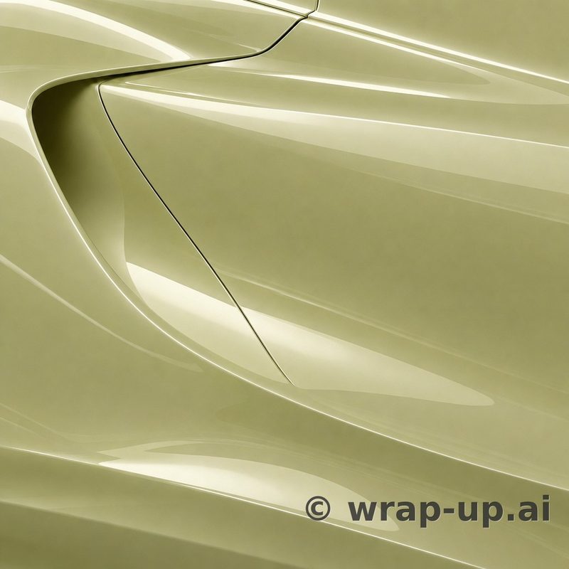 Orafol 970RA 809G Glossy Taxi Beige vinyl wrap color sample