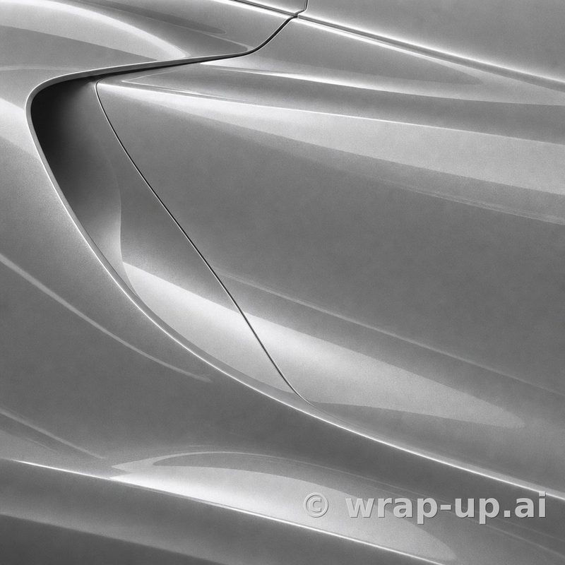 Orafol 970RA 908G glossy aluminum vinyl wrap color sample