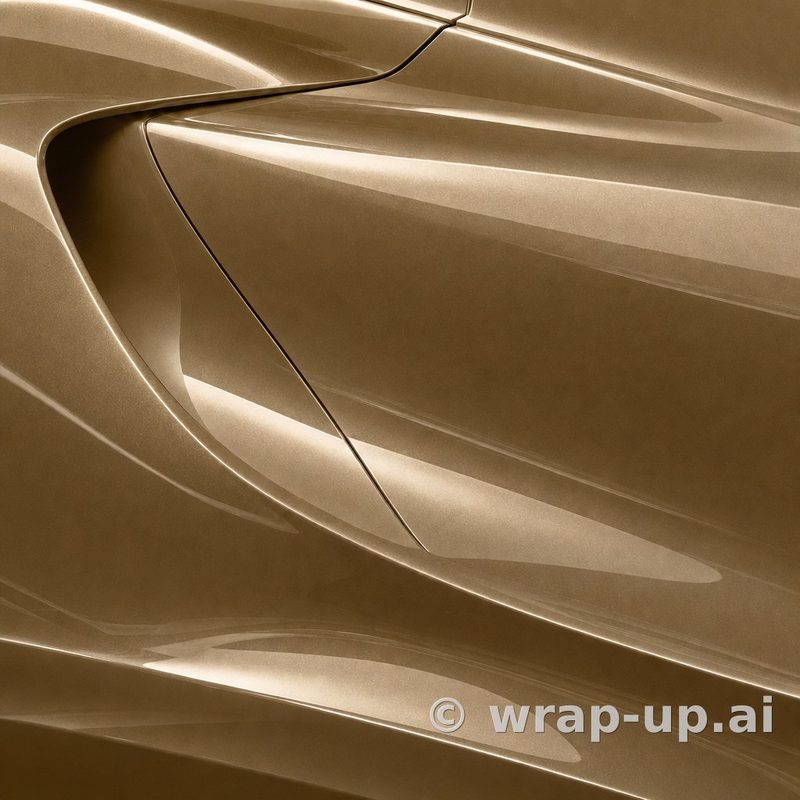 Orafol 970RA 922 glossy brass vinyl wrap color sample