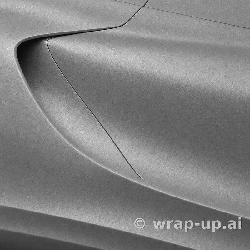 Orafol 970RA 932M Matte Graphite Metallic vinyl wrap color sample