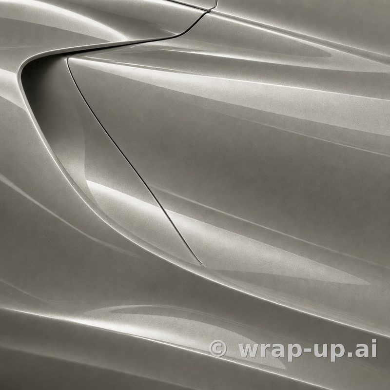 Orafol 970RA 934G glossy zinc metallic vinyl wrap color sample