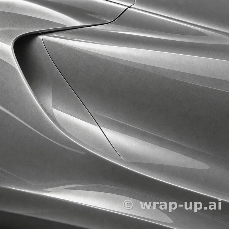 Orafol 970RA 935G glossy gray cast iron vinyl wrap color sample
