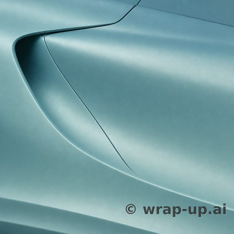 Orafol 970RA 988M Matte Green Blue vinyl wrap color sample