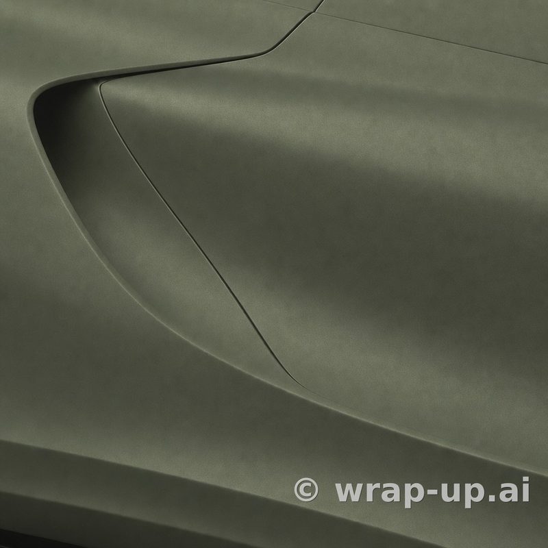 Avery SW900 737 Metallic Moss Green vinyl wrap color sample