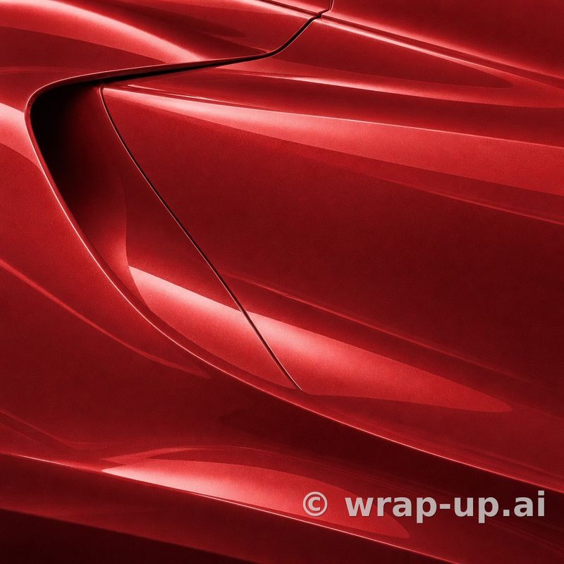 Avery PrismaPro 472 Gloss Metallic Garnet Red vinyl wrap color sample