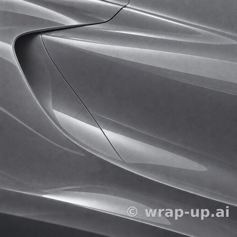 Avery PrismaPro 803 Gloss Metallic Silver vinyl wrap color sample