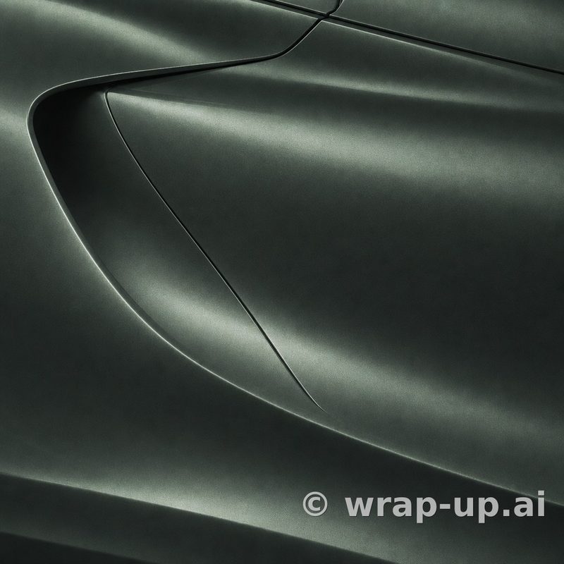 Inozetek PPF URBAN101 Frozen Urban British Green colored paint protection film sample