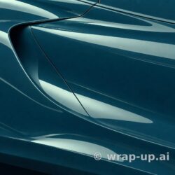 Inozetek PPF EMC101-D Empire Blue colored paint protection film sample