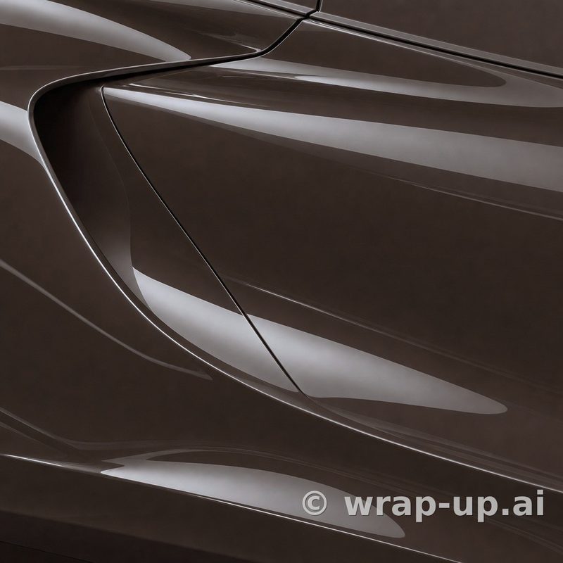 Inozetek PPF DDE103-D DDE Chocolate colored paint protection film sample