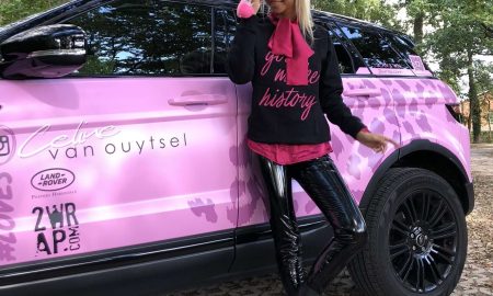 Celine Van Ouytsel Pink Panther design wrap