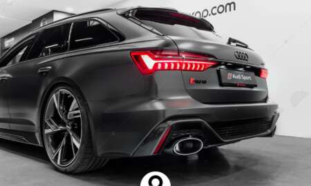 Audi rs6 wrapped in Avery Rock Grey Satin Metallic