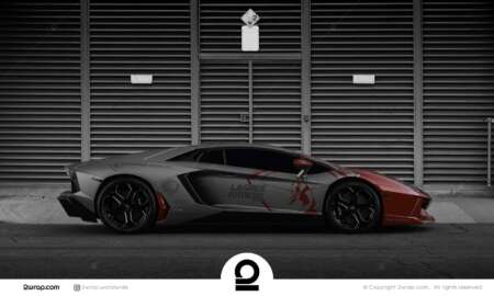 Lamborghini Aventador Dragon Red car wrap 18