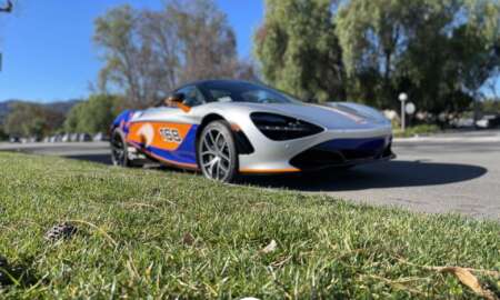McLaren 720s wrapped in racing design wrap