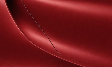 3M 2080 S363 Satin Smoldering Red vinyl wrap color sample