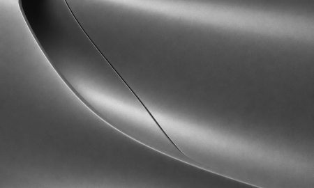 Inozetek PPF DPPF802 Rock Grey colored paint protection film sample